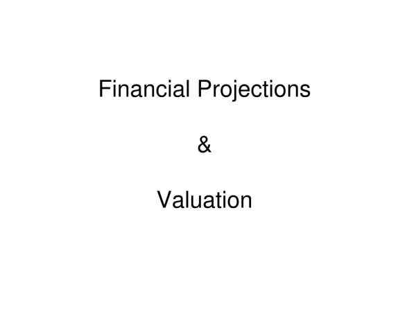 Financial Projections &amp; Valuation