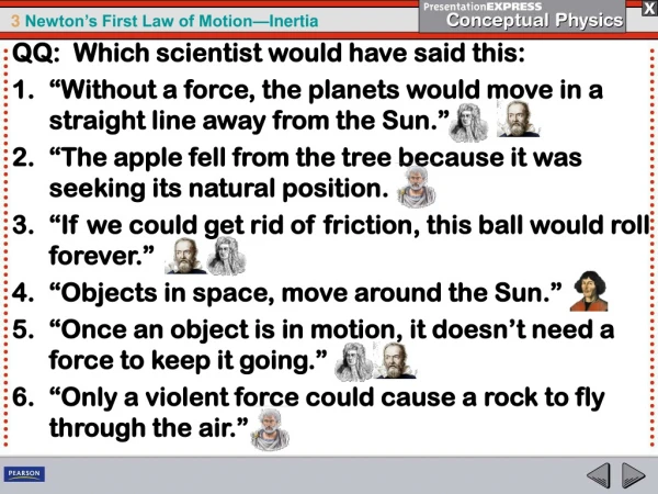 QQ:  Which scientist would have said this:
