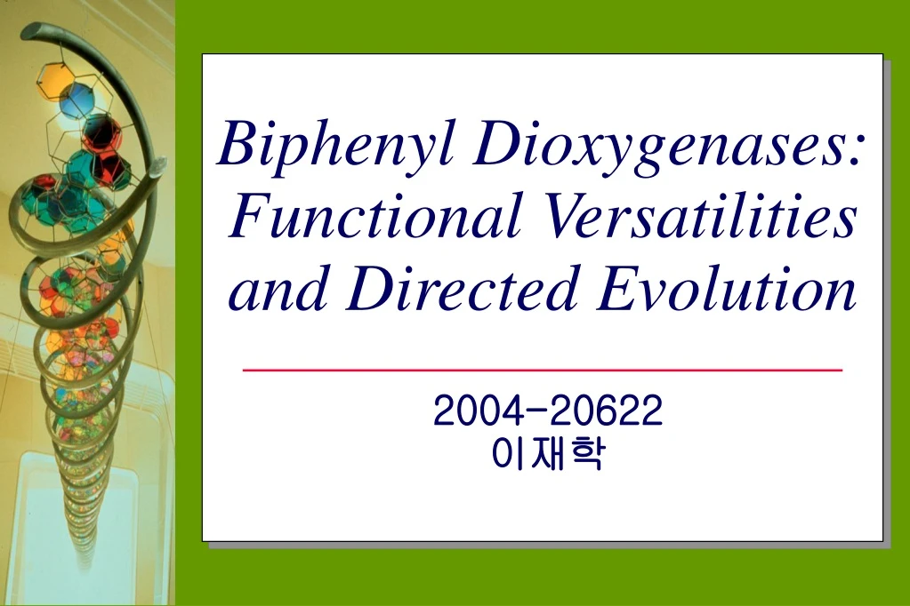 biphenyl dioxygenases functional versatilities
