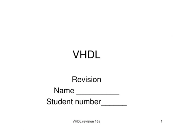 VHDL