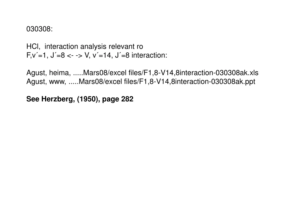 030308 hcl interaction analysis relevant