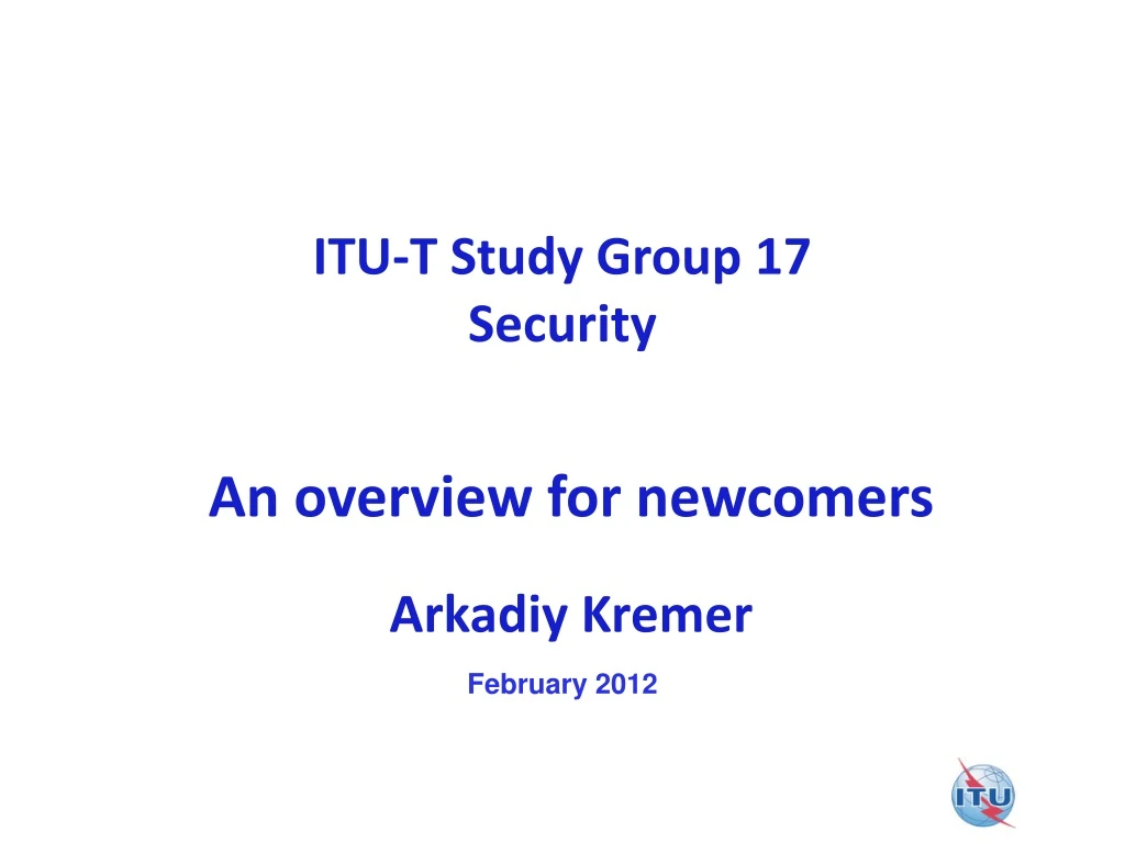 itu t study group 17 security