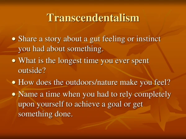 Transcendentalism