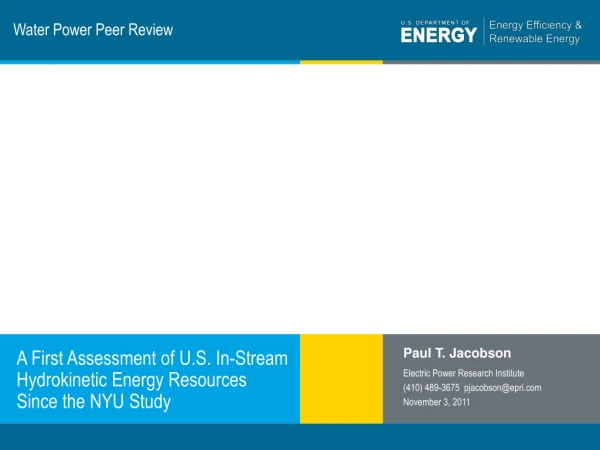 Water Power Peer Review