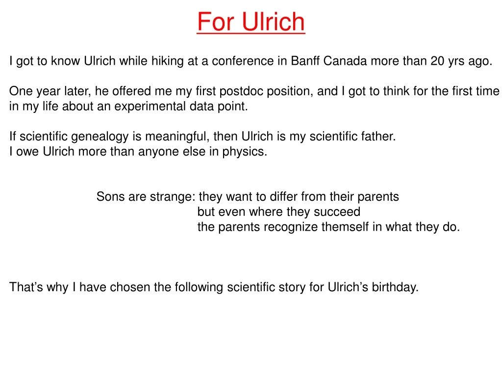 for ulrich