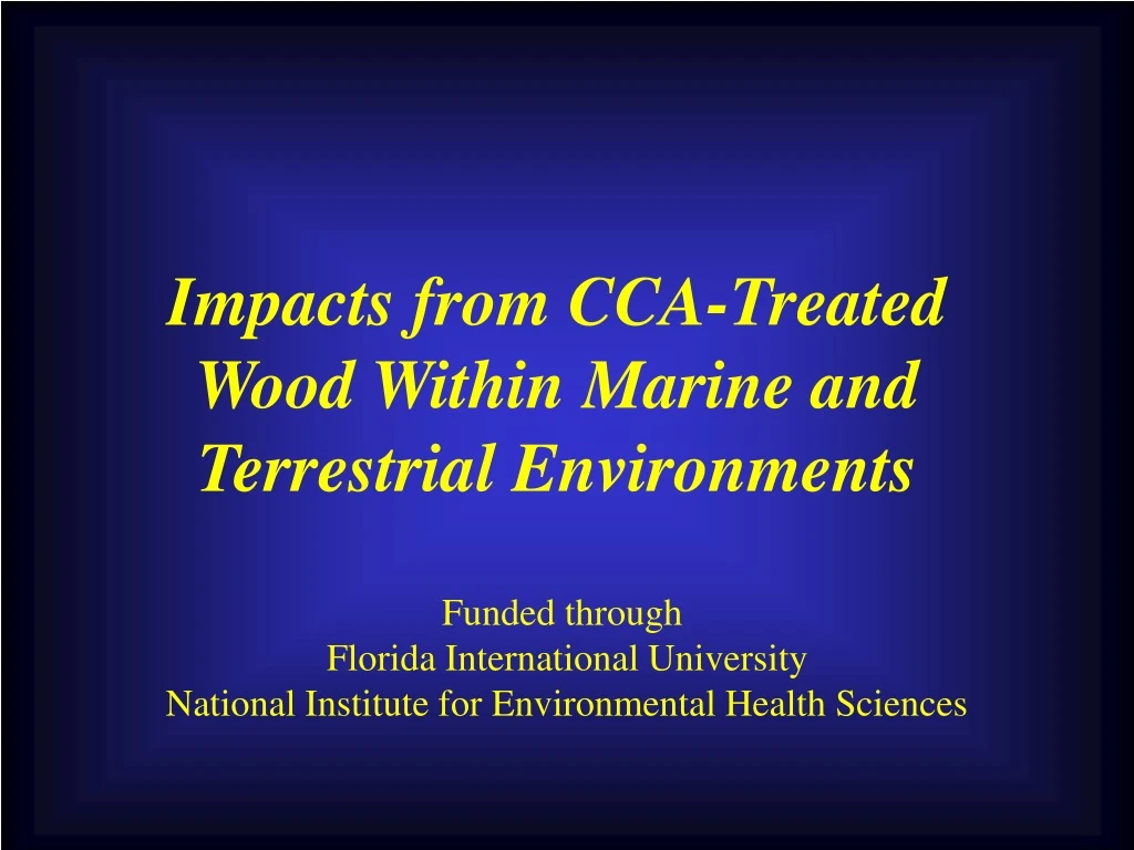 funded through florida international university