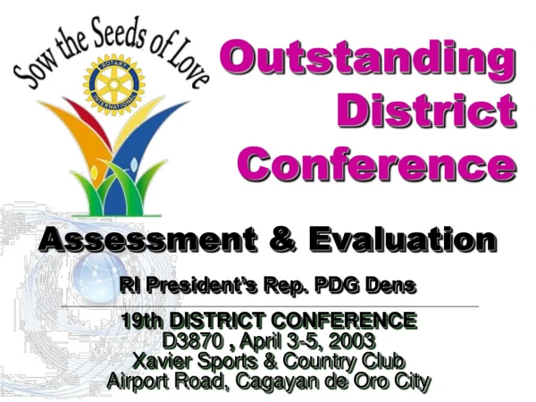 Outstanding  District  Conference