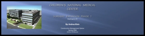 Children’s   national   medical center surgery   expansion   phase  1