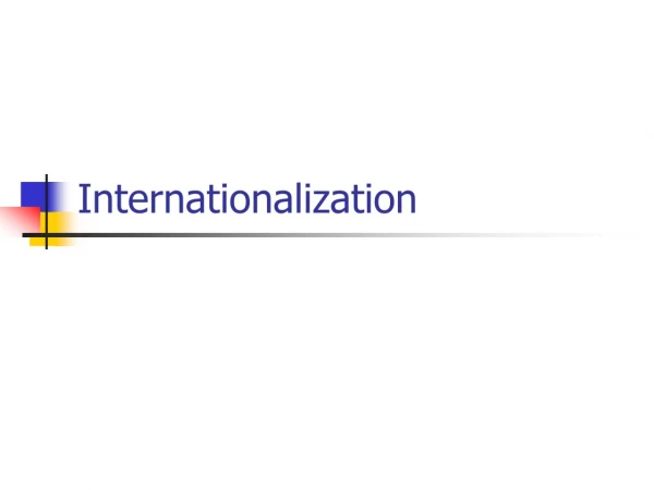 Internationalization