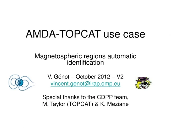 AMDA-TOPCAT use case