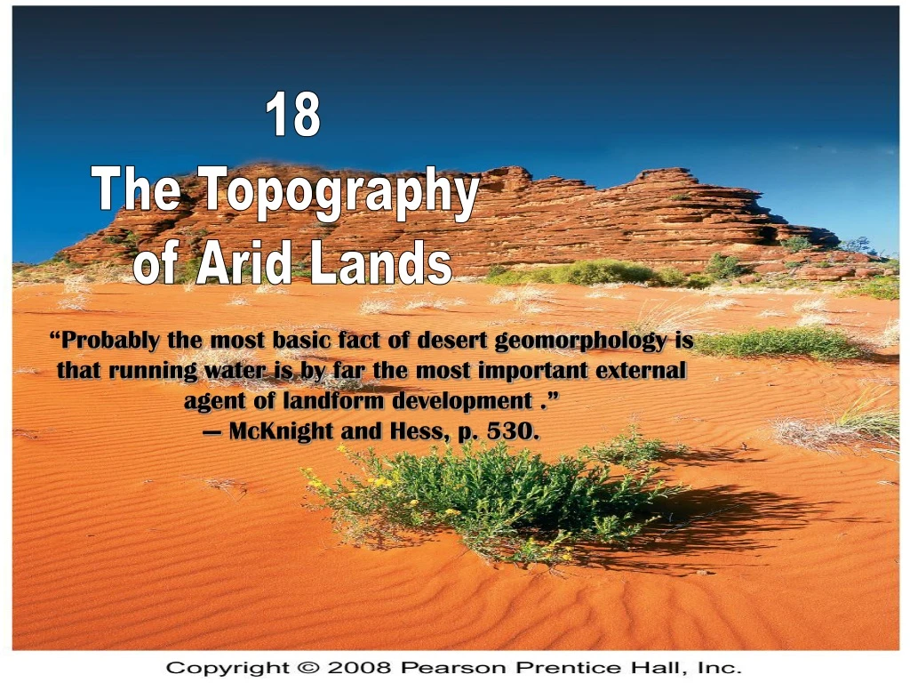 18 the topography of arid lands