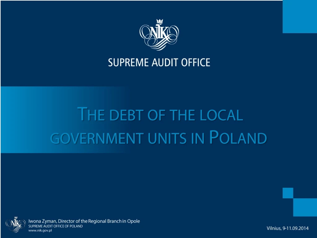 the d ebt of the local government units in poland