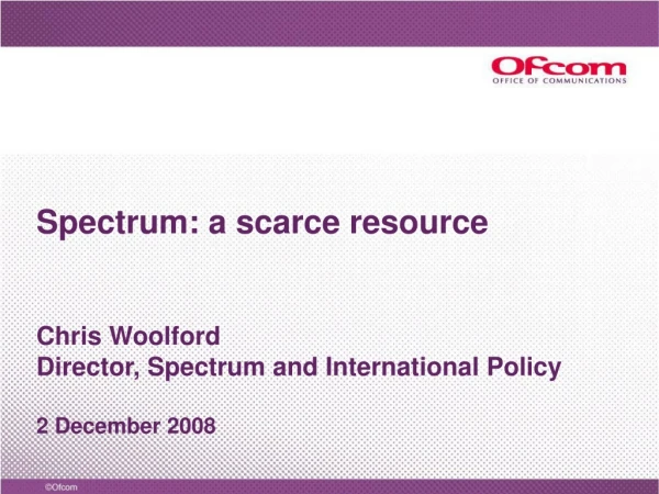 Spectrum’s value to the UK economy