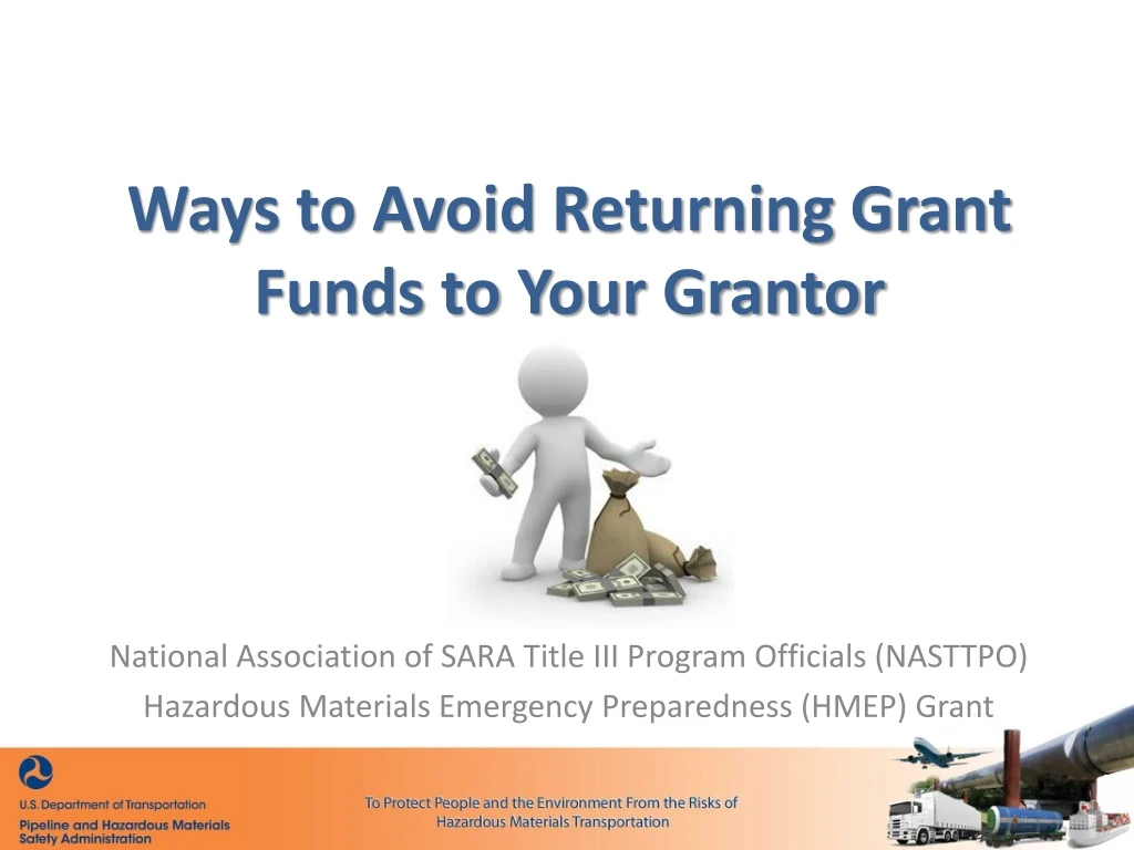 ways to avoid returning grant funds to your grantor