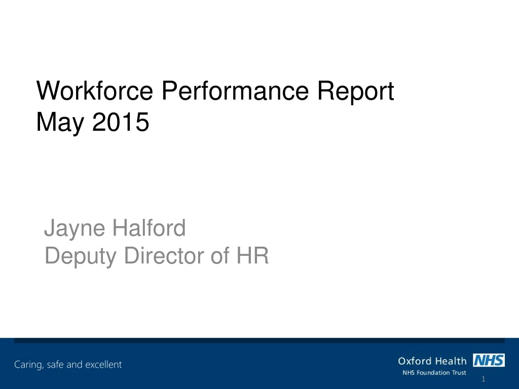 workforce performance report may 2015