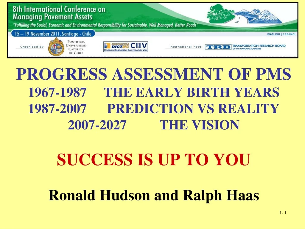 progress assessment of pms 1967 1987 the early