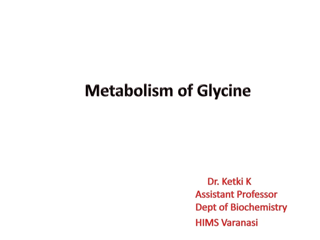 metabolism of glycine