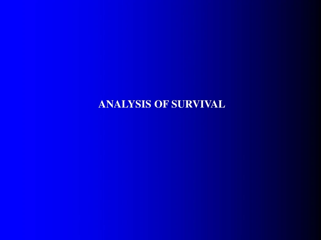 analysis of survival