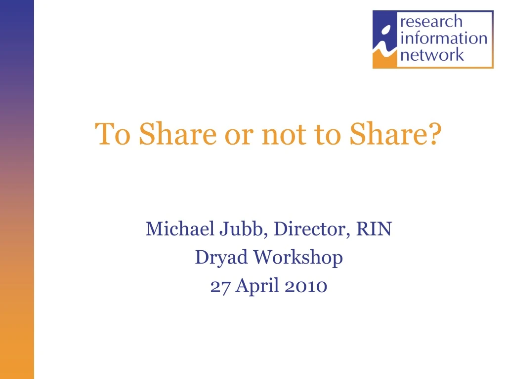 to share or not to share