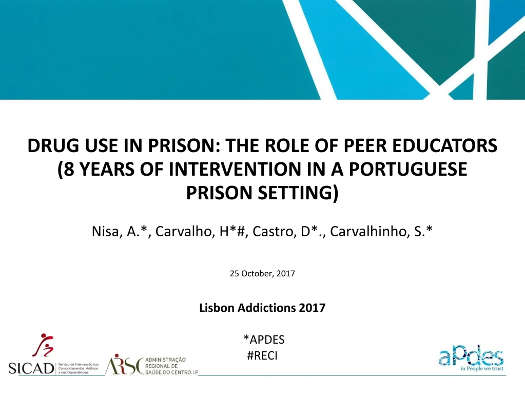 drug use in prison the role of peer educators