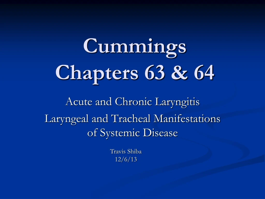 cummings chapters 63 64