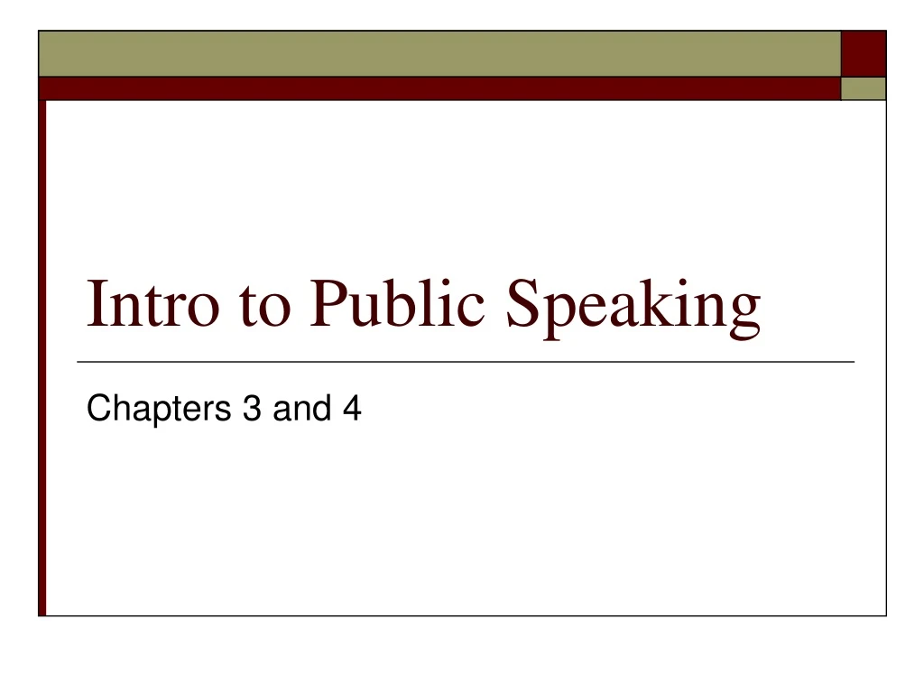 intro to public speaking