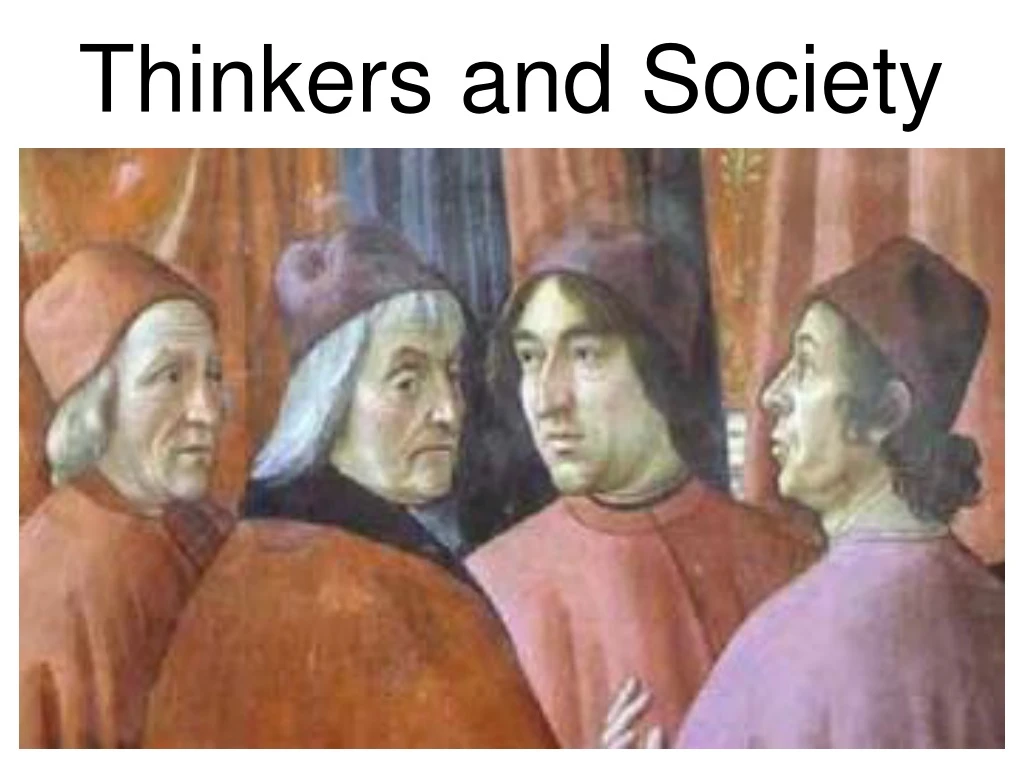 thinkers and society