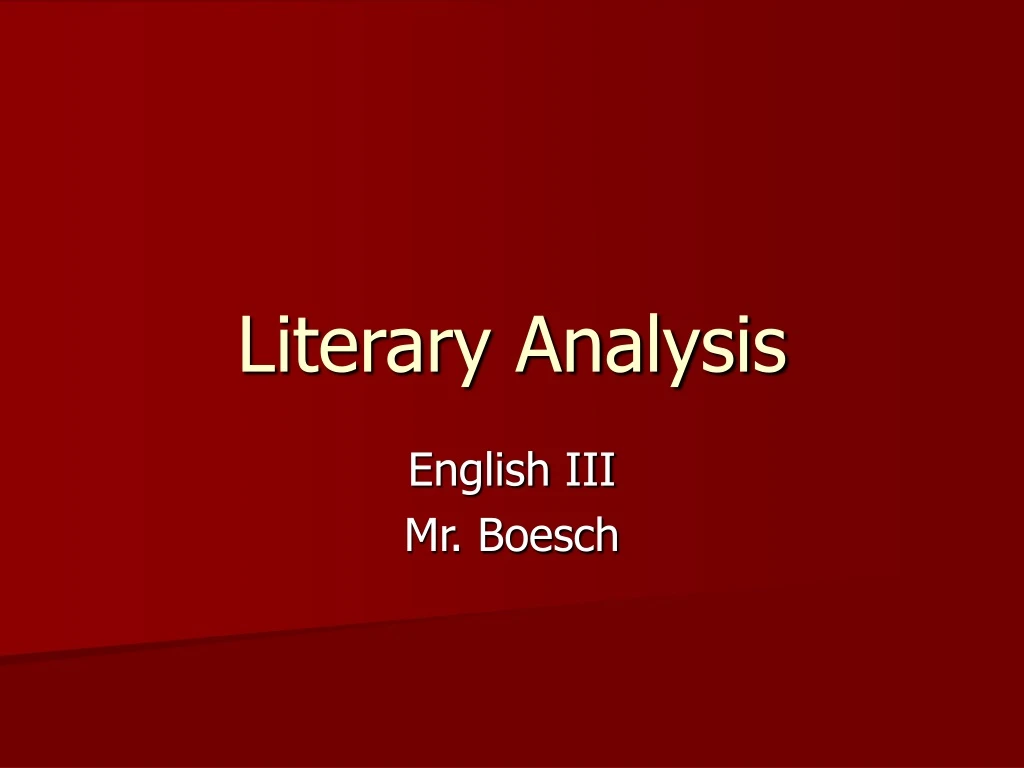 literary analysis