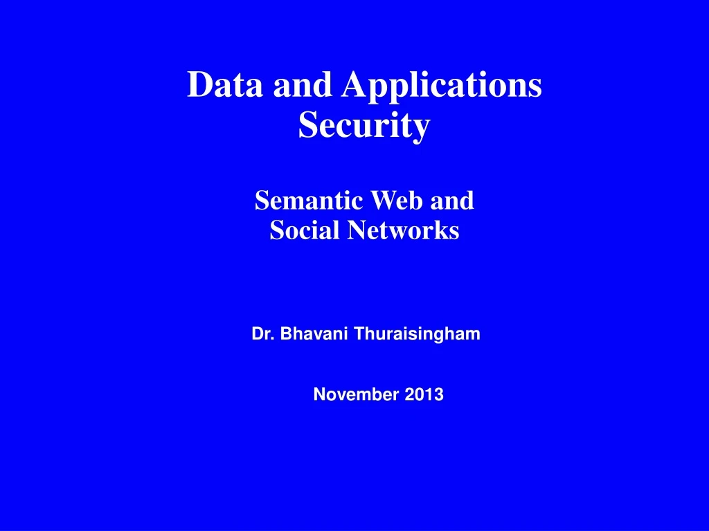 data and applications security semantic