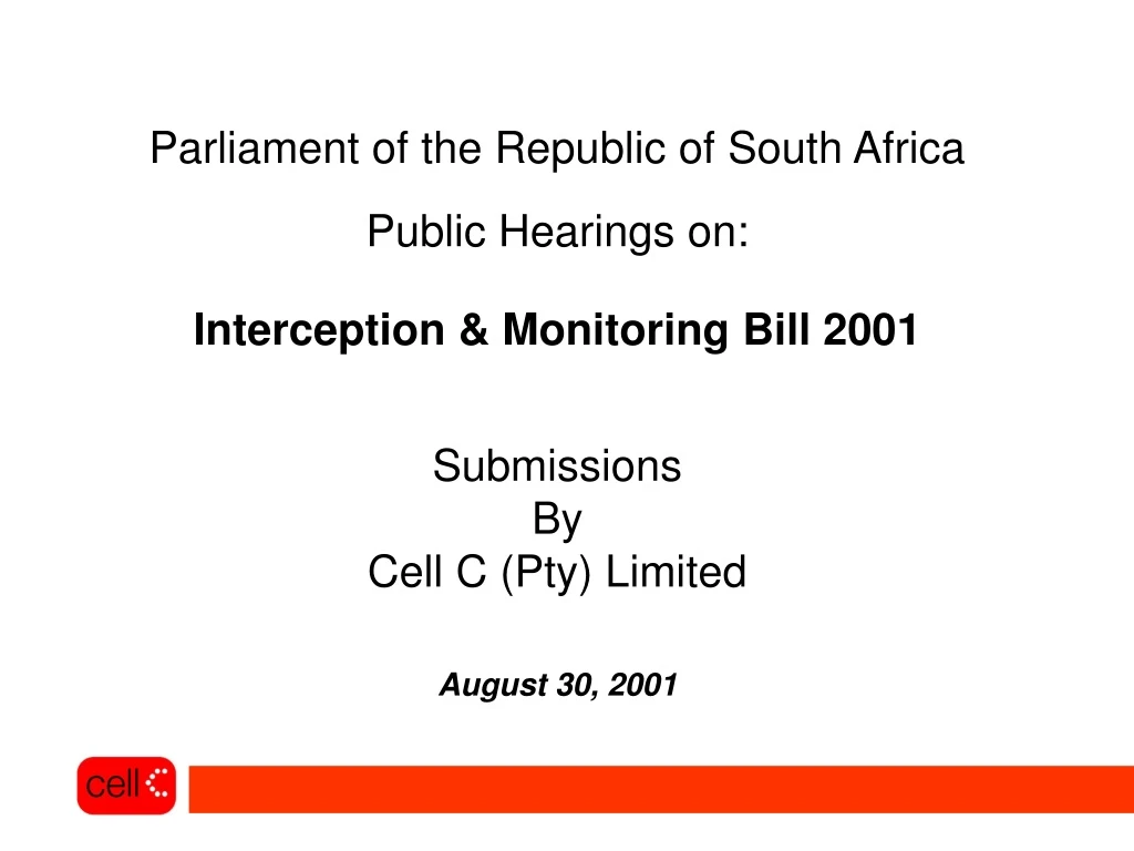 parliament of the republic of south africa public