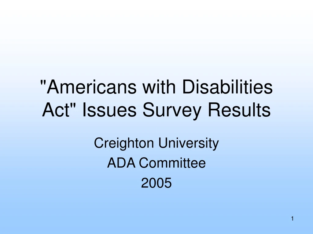 americans with disabilities act issues survey results