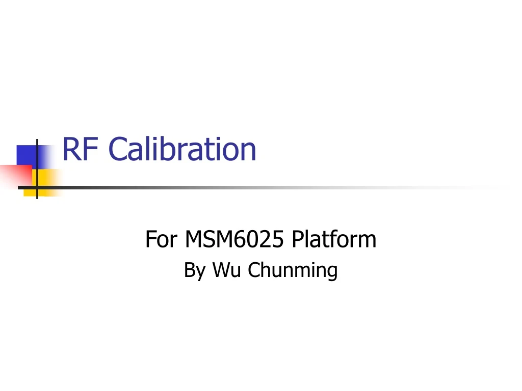 rf calibration