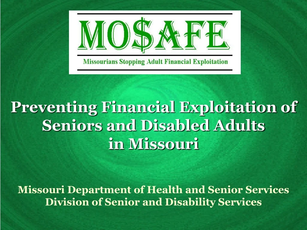 preventing financial exploitation of seniors