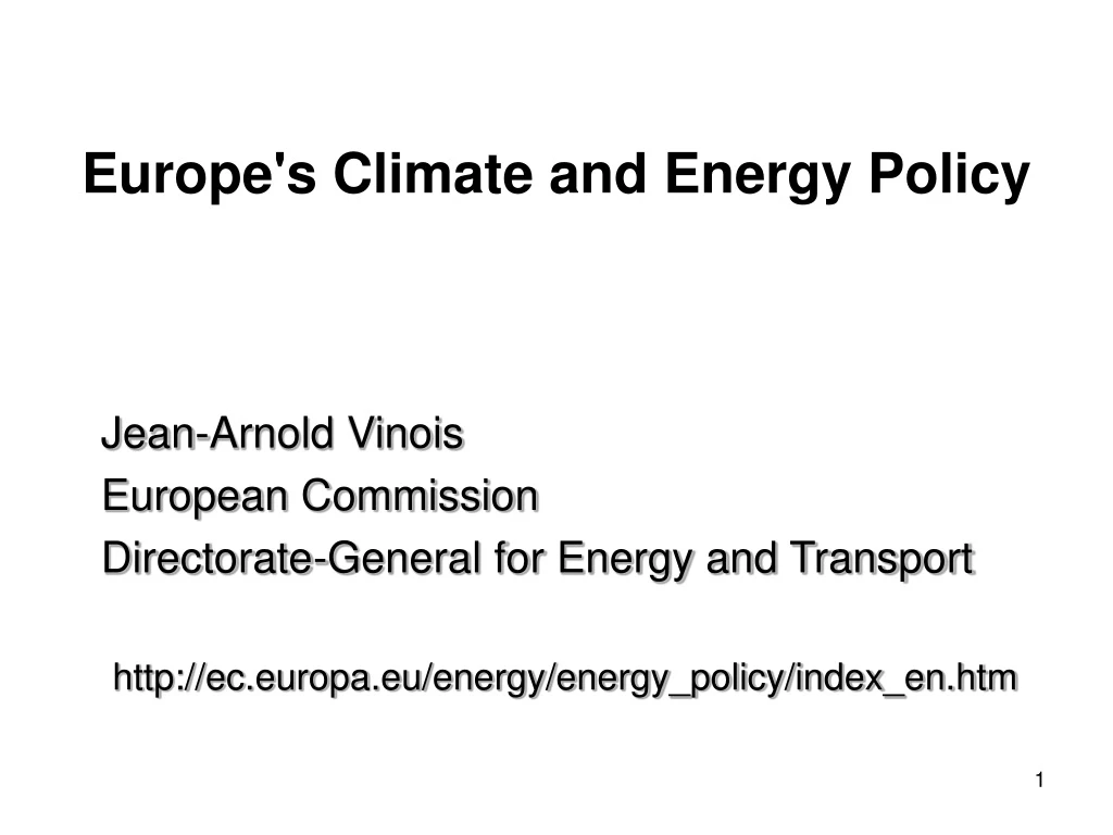 europe s climate and energy policy