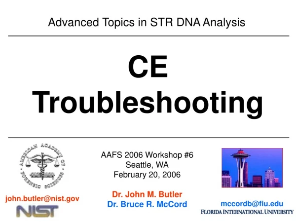 Advanced Topics in STR DNA Analysis