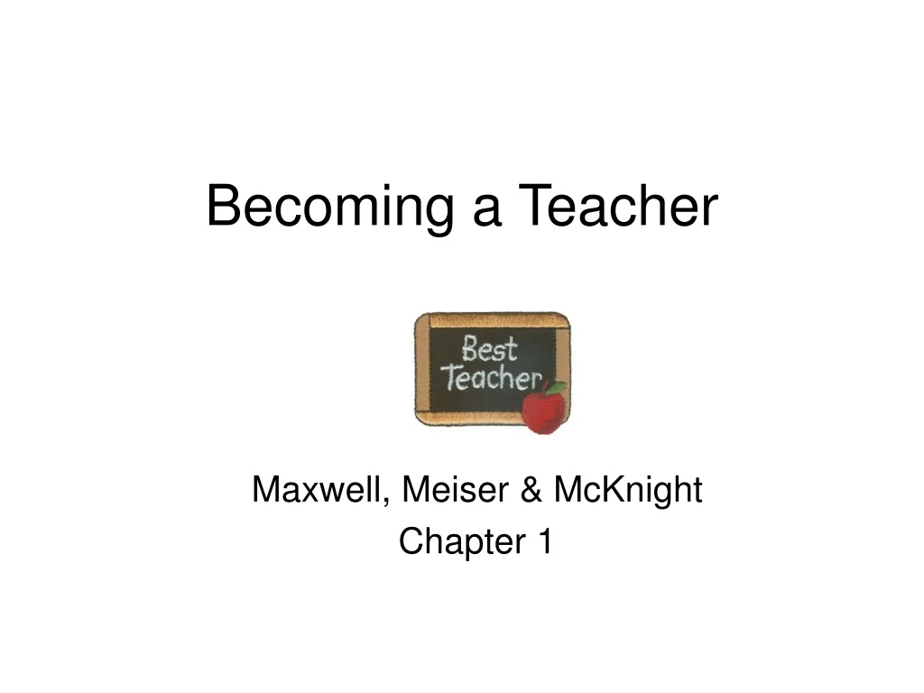 becoming a teacher