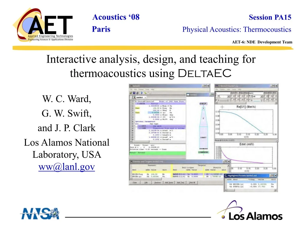 interactive analysis design and teaching for thermoacoustics using deltaec