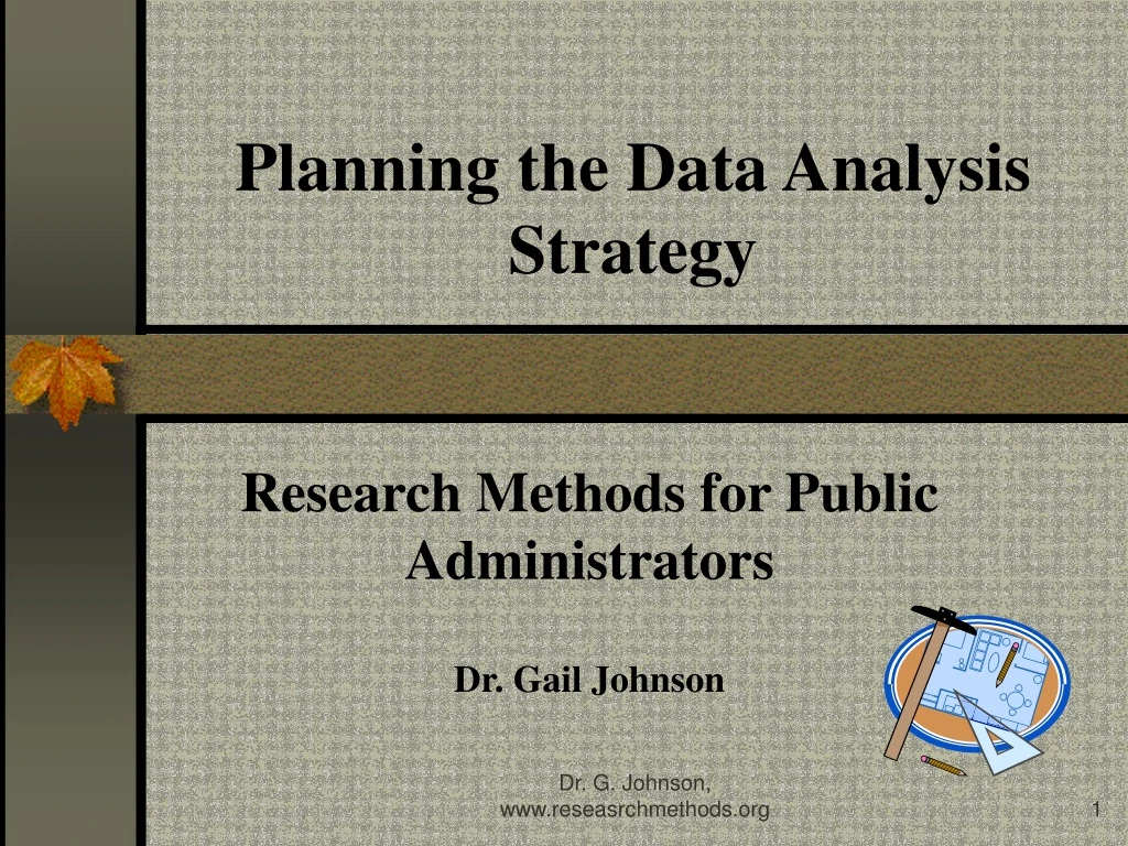 planning the data analysis strategy
