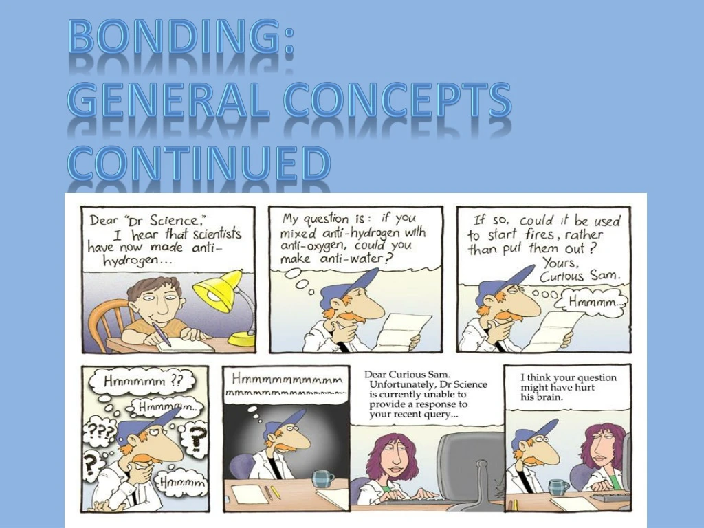 bonding general concepts continued