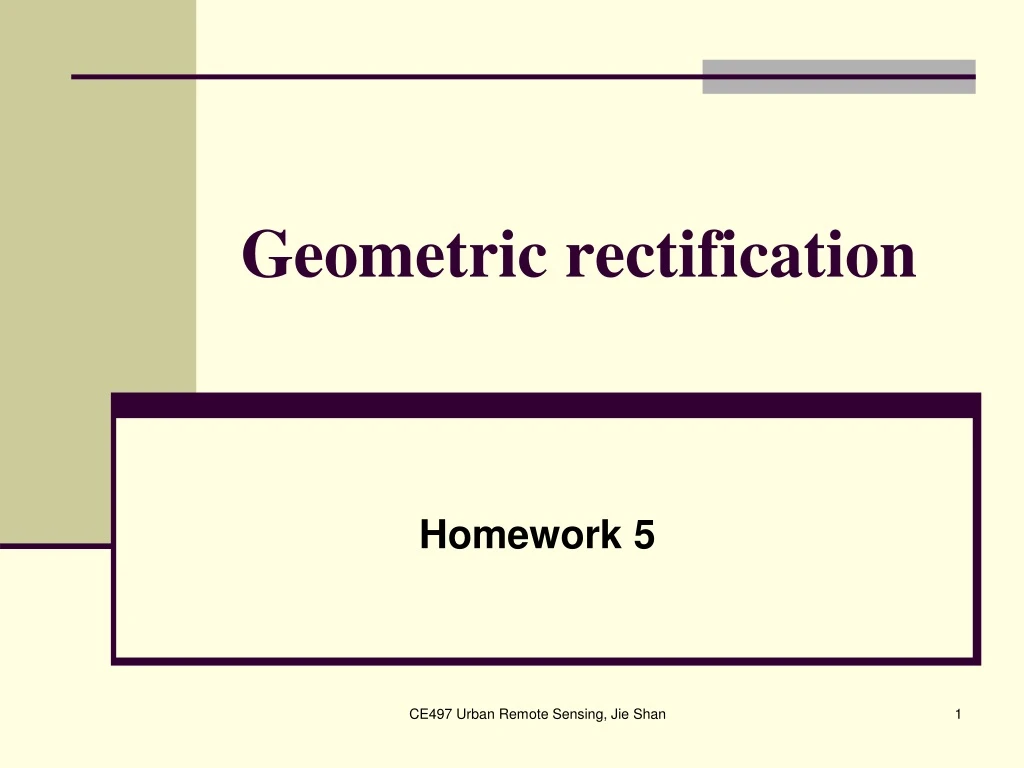 geometric rectification