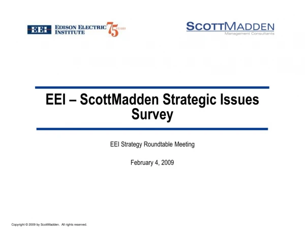 EEI – ScottMadden Strategic Issues Survey