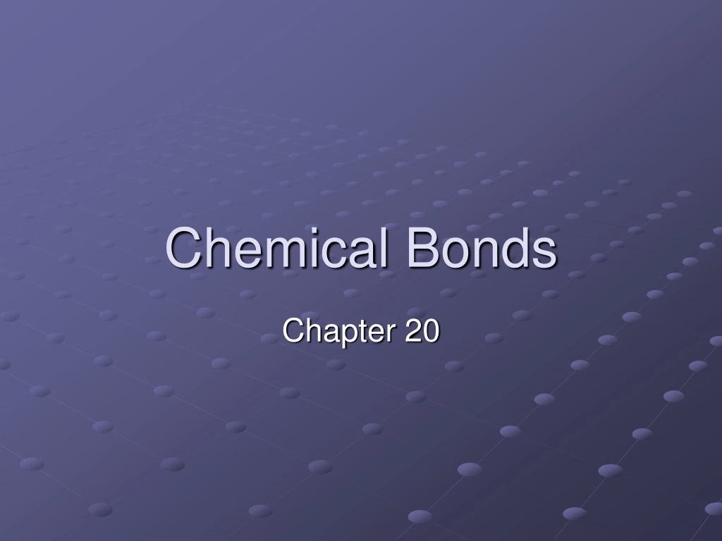 chemical bonds