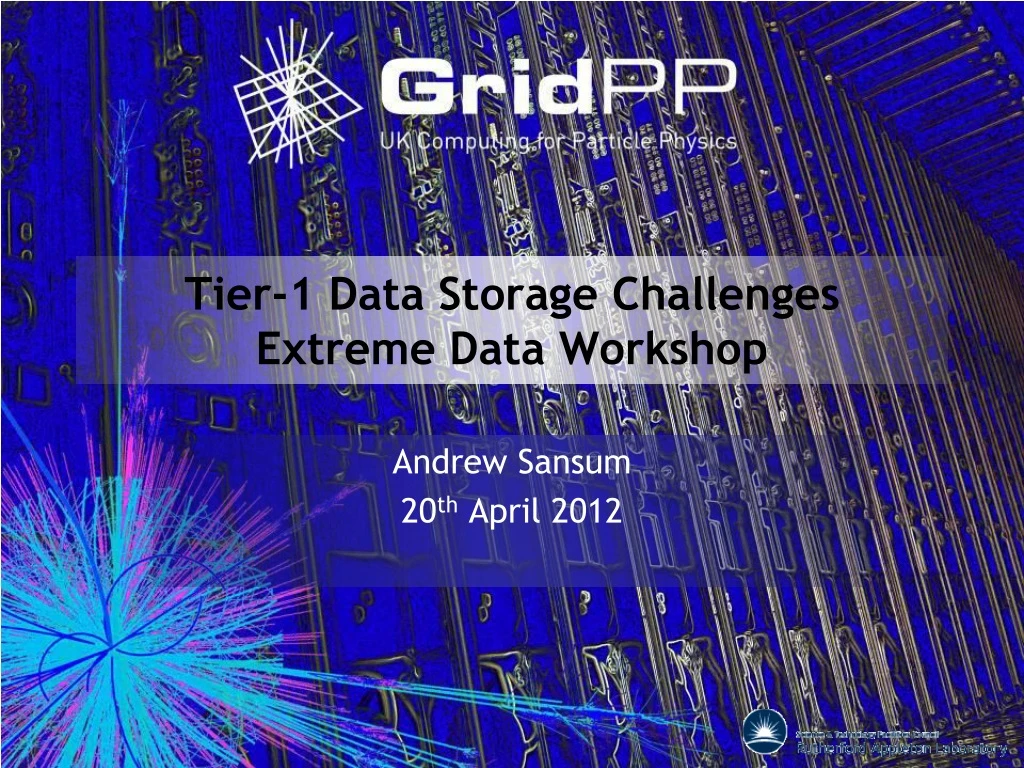 tier 1 data storage challenges extreme data workshop