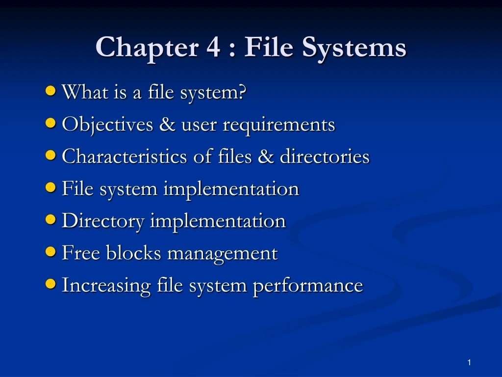 chapter 4 file systems