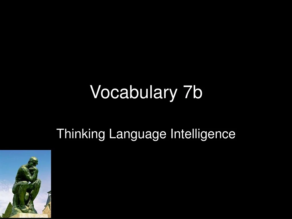 vocabulary 7b
