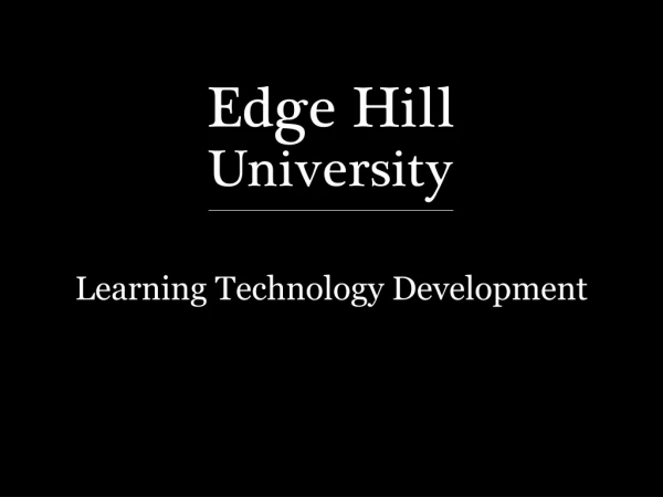 Learning Technology Development