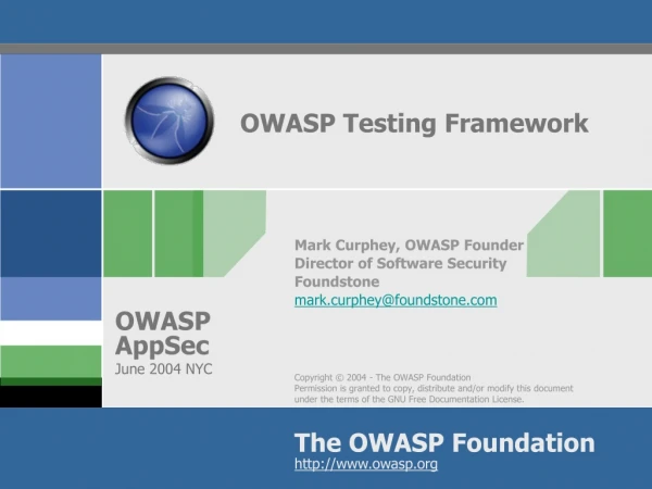 OWASP Testing Framework