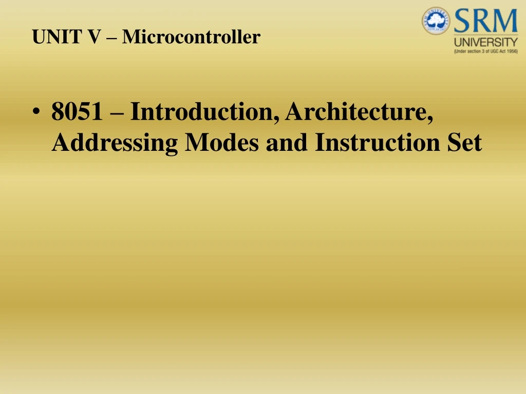 unit v microcontroller