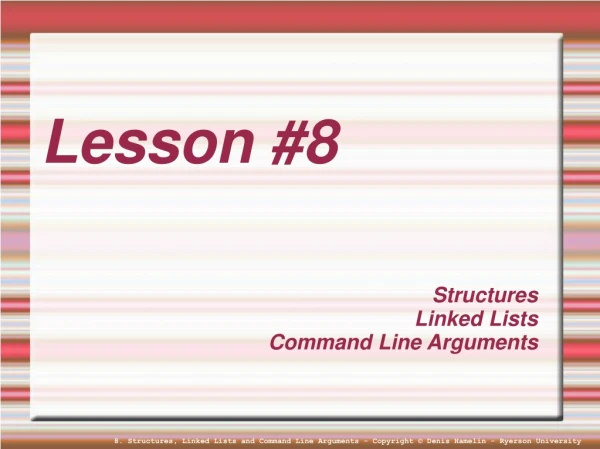 Lesson #8