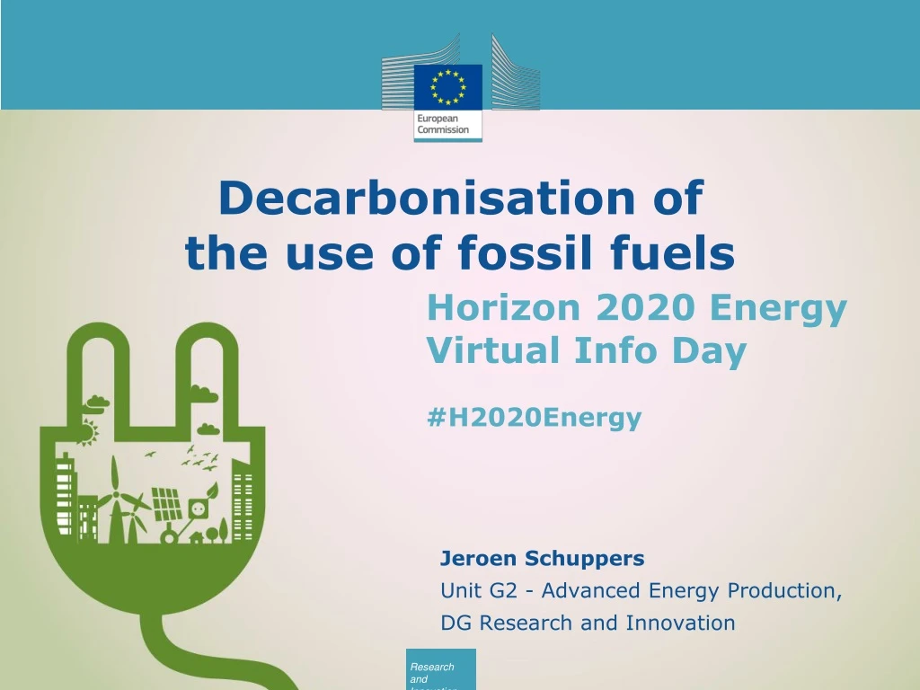 decarbonisation of the use of fossil fuels